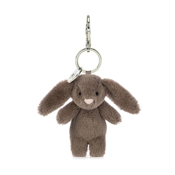 Jellycat plüss - Plüss nyuszis táskadísz - bézs virágos fülekkel