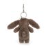 Jellycat plüss - Plüss nyuszis táskadísz - bézs virágos fülekkel