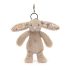 Jellycat plüss - Plüss nyuszis táskadísz - bézs virágos fülekkel