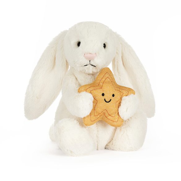 Jellycat plüss - Krém nyuszi csillaggal