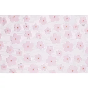   Asztali futó - Virágos - világos rózsaszín - 26 × 500 cm