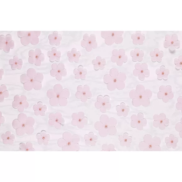 Asztali futó - Virágos - világos rózsaszín - 26 × 500 cm