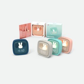 MOB Nyuszi ébresztőóra és éjjeli fény - Türkiz