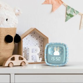 MOB Nyuszi ébresztőóra és éjjeli fény - Blue Flower