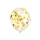 Konfetti lufi - kör mintás - arany (30 cm) - 6 db/csomag