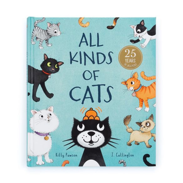 Jellycat All Kinds of Cats Book - Angol nyelvű könyv