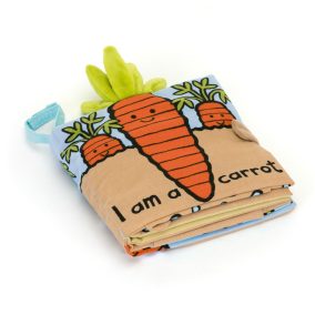 Jellycat Carrot Book - Angol nyelvű textil babakönyv