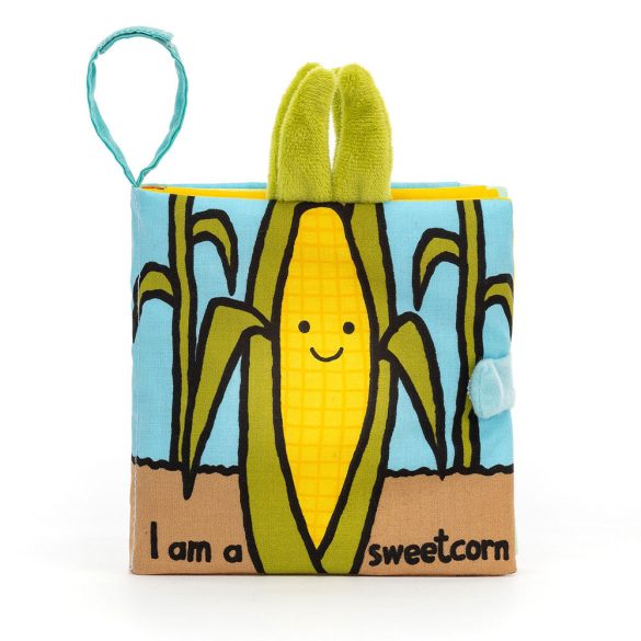 Jellycat Sweetcorn Book - Angol nyelvű textil  babakönyv