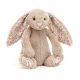 Jellycat plüss - Bézs nyuszi virágos fülekkel - 18 cm
