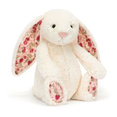 Jellycat plüss - Krémfehér nyuszi epres fülekkel - 31 cm