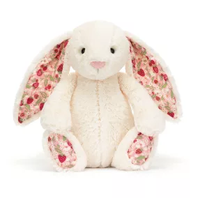 Jellycat plüss - Krémfehér nyuszi epres fülekkel - 31 cm