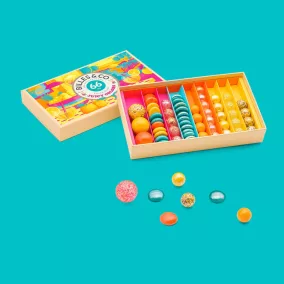   Billes & Co üveggolyó szett - Juicy Colors - Nagy Doboz - 66 üveggolyó