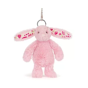 Jellycat plüss - Blushkin Blossom nyuszi táskadísz