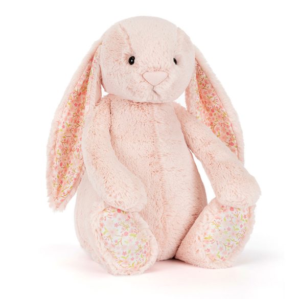 Jellycat plüss - Nagyfülű púder nyuszi virágos fülekkel - nagy méret