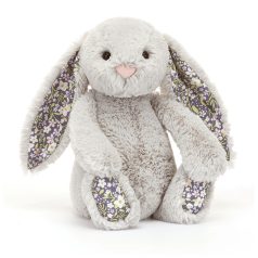   Jellycat plüss - Ezüst nyuszi virágos fülekkel és tappancsokkal 31 cm