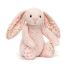 Jellycat plüss - Pink nyuszi virágos fülekkel és tappancsokkal 18 cm