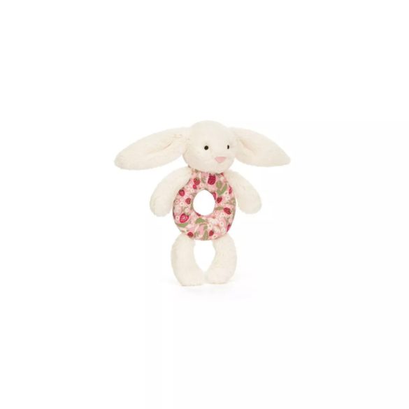 Jellycat Nyuszis csörgõ - Krémfehér epres