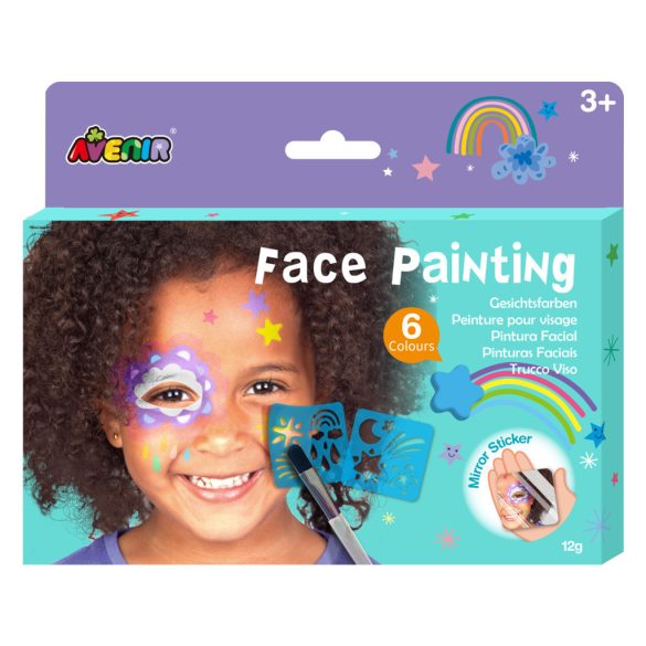 Avenir Arcfestő készlet stencillel - Csillagok 