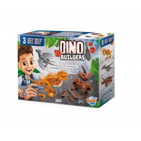 BUKI Építő játék - Dinoszaurusz építőkészlet 3 modellel