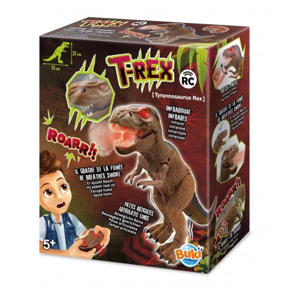 BUKI Távirányítós T-Rex füst és fény effekttel