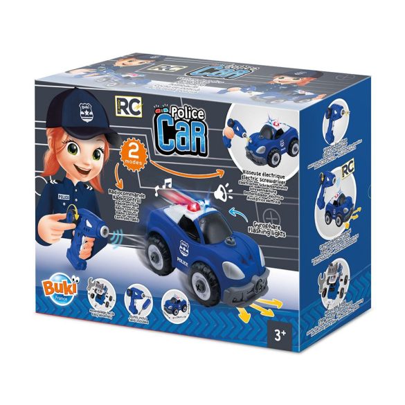 BUKI Távirányítós összeszerelhető rendőrautó
