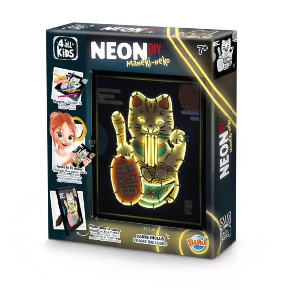 BUKI Neon kép készítő szett - Maneki-neko az integető macska