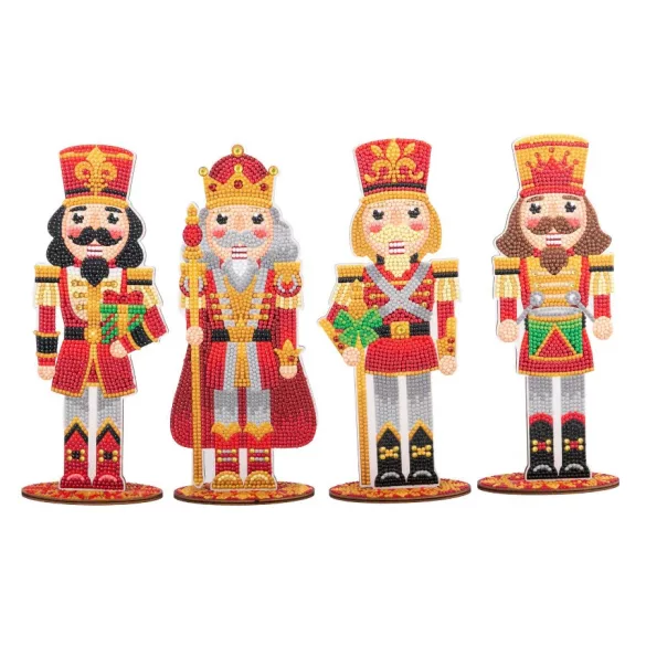 Crystal Art Gyémántszemes kirakó - Diótörő figurák 4 db-os