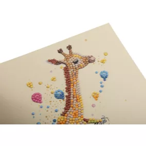 Crystal Art Gyémántszemes emléklap - Zsiráf 18x18cm