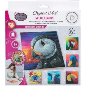   Crystal Art Gyémántszemes kirakó - Színes Vadon Képeslap Készlet - 6 db-os szett