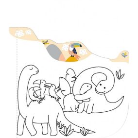 Avenir Mágikus vízzel festő könyv - Dinoszauruszok