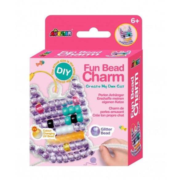 Avenir Gyöngyfigura fűző készlet színváltó gyöngyökkel - Cica