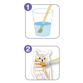   Avenir Vízzel festő kreatív könyvjelző készlet - Madarak