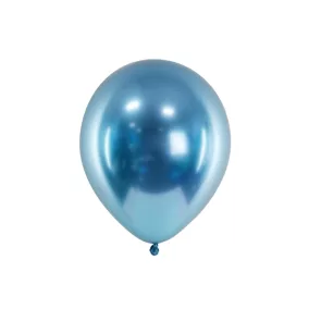 Fényes léggömb 30 cm - kék - 10 db-os csomag