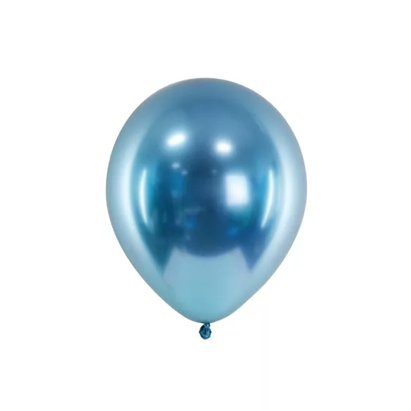 Fényes léggömb 30 cm - kék - 10 db-os csomag