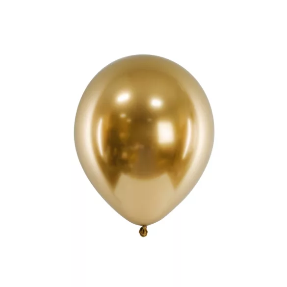 Fényes léggömb 30 cm - arany - 10 db-os csomag