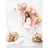 Fényes léggömb 30 cm - rose gold - 50 db-os csomag