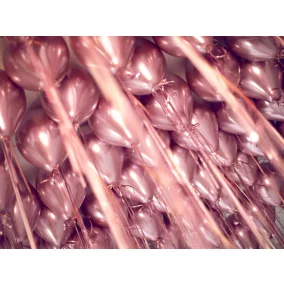 Fényes léggömb 30 cm - rose gold - 50 db-os csomag