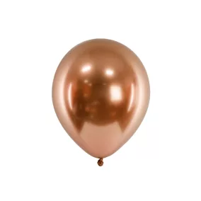 Fényes léggömb 30 cm - réz - 10 db-os csomag