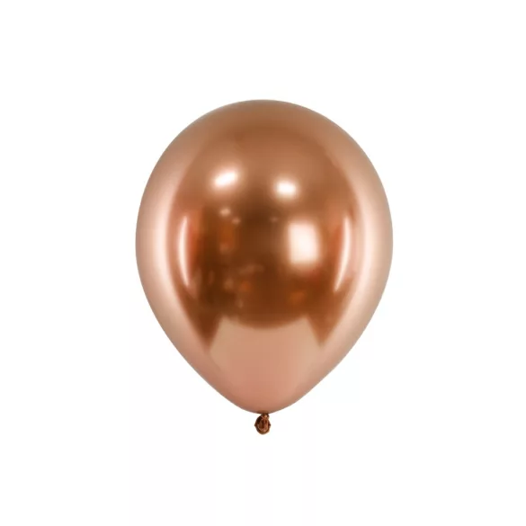 Fényes léggömb 30 cm - réz - 10 db-os csomag