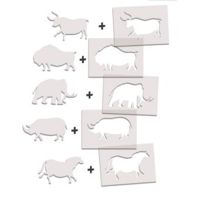   CreaLign Kép készítés stencillel - Barlangi festmények - kreatív szett