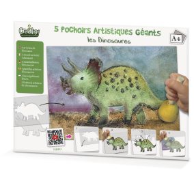   CreaLign Kép készítés stencillel - Dinoszauruszok - kreatív szett