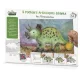 CreaLign Kép készítés stencillel - Dinoszauruszok - kreatív szett