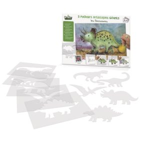   CreaLign Kép készítés stencillel - Dinoszauruszok - kreatív szett