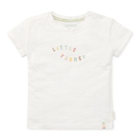   Little Dutch kisfiú rövid ujjú póló - Off White Little Farmer