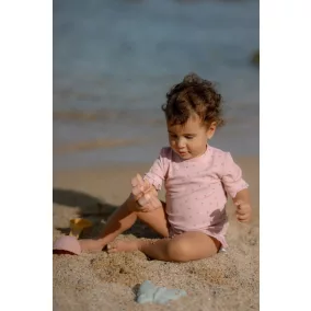   Little Dutch rövid ujjú úszó póló Sunny Flowers Blush - 74/80