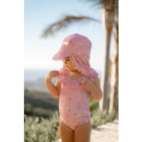 Little Dutch strand sapka Sunny Flowers Blush