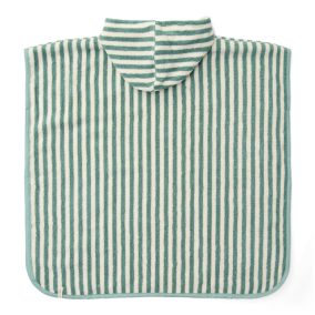 Little Dutch fürdőponcsó Seashells and Stripes Surf Blue