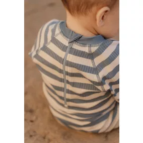 Little Dutch rövid ujjú úszóoverál Ocean Blue Stripes
