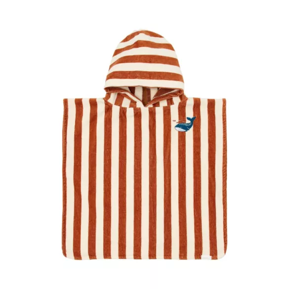 Little Dutch fürdőponcsó Ocean World Brown Stripe