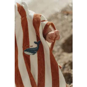 Little Dutch fürdőponcsó Ocean World Brown Stripe